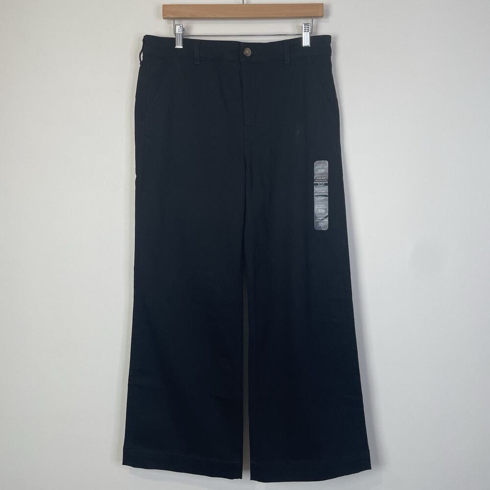 J. Crew Factory Petite High Rise‎ Trouser Jean Black 30P CB676 Minimal Capsule